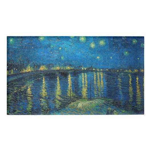 Vincent Van Gogh Sterrennacht over de Rijn Naambadge (Voorkant)