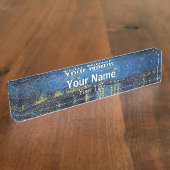 Vincent van Gogh - Sterrennacht over de Rijn Naambordje (Zijkant)