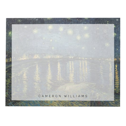 Vincent van Gogh | Sterrennacht over de Rijn Notitieblok (Voorkant)