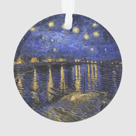 Vincent Van Gogh Sterrennacht over de Rijn Ornament (achterkant)
