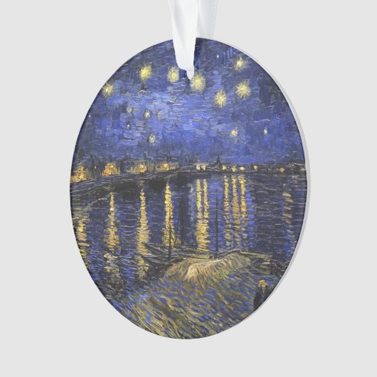Vincent Van Gogh Sterrennacht over de Rijn Ornament (voorkant)