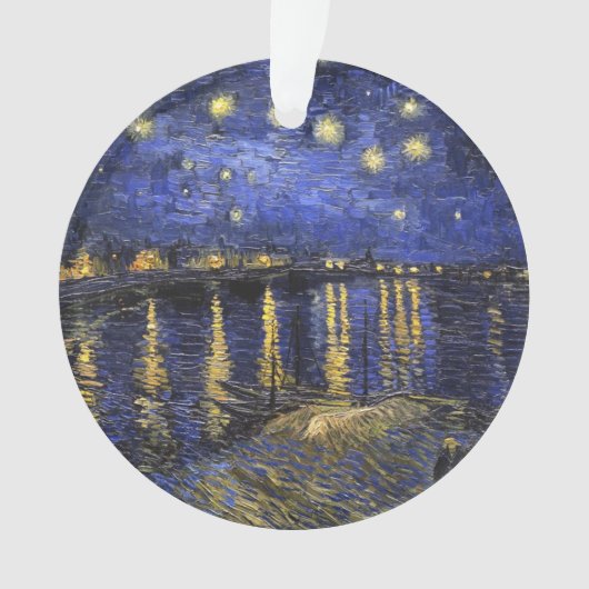Vincent Van Gogh Sterrennacht over de Rijn Ornament (voorkant)
