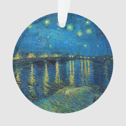 Vincent Van Gogh Sterrennacht over de Rijn Ornament (voorkant)