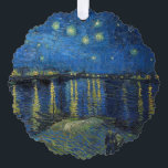 Vincent van Gogh - Sterrennacht over de Rijn Ornament Kaart<br><div class="desc">Starry Night Over the Rhone / Nuit etoilee over de Rijn - Vincent van Gogh,  Oil on Canvas,  1888,  Arles</div>