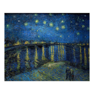 Vincent van Gogh - Sterrennacht over de Rijn Perfect Poster