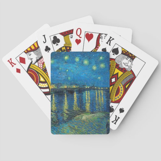 Vincent Van Gogh Sterrennacht over de Rijn Pokerkaarten (Achterkant)