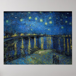 Vincent Van Gogh - Sterrennacht over de Rijn Poster