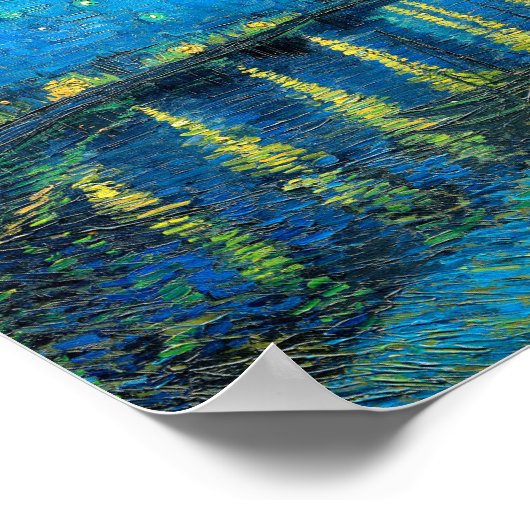 Vincent Van Gogh Sterrennacht over de Rijn Poster (Hoek)