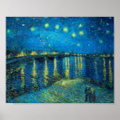 Vincent Van Gogh Sterrennacht over de Rijn Poster (Voorkant)