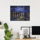 Vincent Van Gogh Sterrennacht over de Rijn Poster (Thuiskantoor)