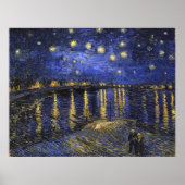 Vincent Van Gogh Sterrennacht over de Rijn Poster (Voorkant)
