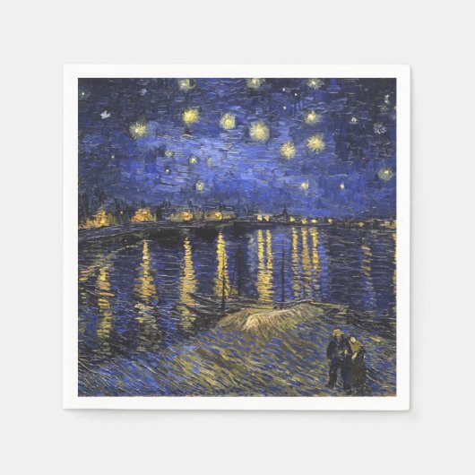 Vincent Van Gogh Sterrennacht over de Rijn Servet (Voorkant)