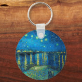 Vincent Van Gogh Sterrennacht over de Rijn Sleutelhanger (Voorkant)