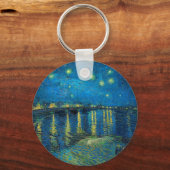 Vincent Van Gogh Sterrennacht over de Rijn Sleutelhanger (Voorkant)