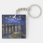Vincent Van Gogh Sterrennacht over de Rijn Sleutelhanger (Achterkant)
