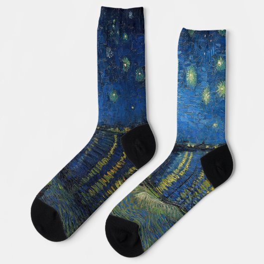 Vincent van Gogh - Sterrennacht over de Rijn Sokken (Links)