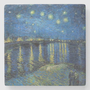Vincent van Gogh - Sterrennacht over de Rijn Stenen Onderzetter