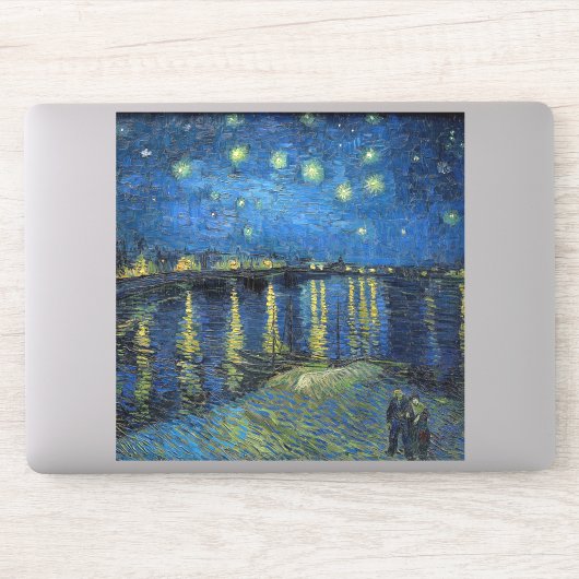 Vincent van Gogh - Sterrennacht over de Rijn Sticker (Computer)