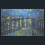 Vincent van Gogh - Sterrennacht over de Rijn Stof<br><div class="desc">Starry Night Over the Rhone / Nuit etoilee over de Rijn - Vincent van Gogh,  Oil on Canvas,  1888,  Arles</div>