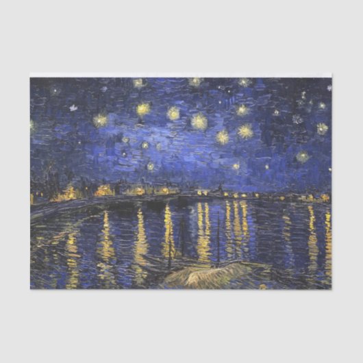 Vincent Van Gogh Sterrennacht over de Rijn Tissuepapier (Voorkant)