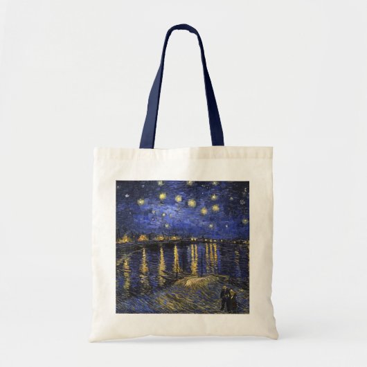 Vincent Van Gogh Sterrennacht over de Rijn Tote Bag (Voorkant)