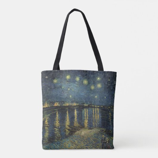 Vincent van Gogh | Sterrennacht over de Rijn Tote Bag (Achterkant)