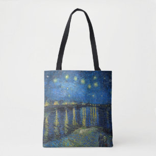 Vincent van Gogh - Sterrennacht over de Rijn Tote Bag