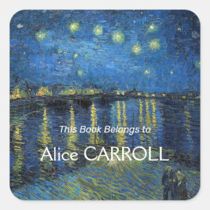 Vincent van Gogh - Sterrennacht over de Rijn Vierkante Sticker