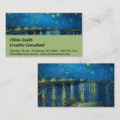 Vincent Van Gogh Sterrennacht over de Rijn Visitekaartje (Voorkant / Achterkant)
