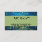 Vincent Van Gogh Sterrennacht over de Rijn Visitekaartje (Achterkant)