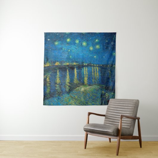 Vincent Van Gogh Sterrennacht over de Rijn Wandkleed (In situ)