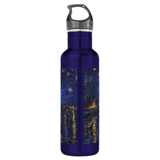 Vincent Van Gogh Sterrennacht over de Rijn Waterfles (Achterkant)