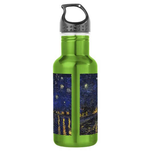 Vincent Van Gogh Sterrennacht over de Rijn Waterfles (Achterkant)