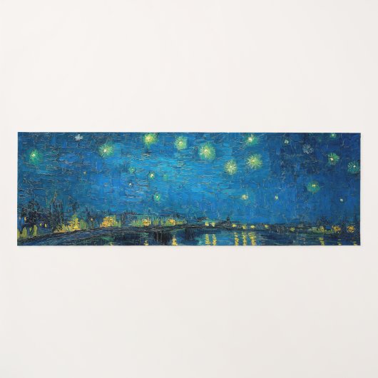 Vincent Van Gogh Sterrennacht over de Rijn Yogamat (Voorkant (horizontaal))