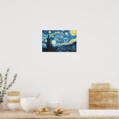 Vincent Van Gogh Sterrennacht Painting Poster (Keuken)