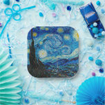 Vincent van Gogh, Sterrennacht Papieren Bordje<br><div class="desc">Sterrennacht,  beroemd schilderij van Vincent van Gogh</div>
