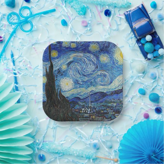 Vincent van Gogh, Sterrennacht Papieren Bordje (Feest)