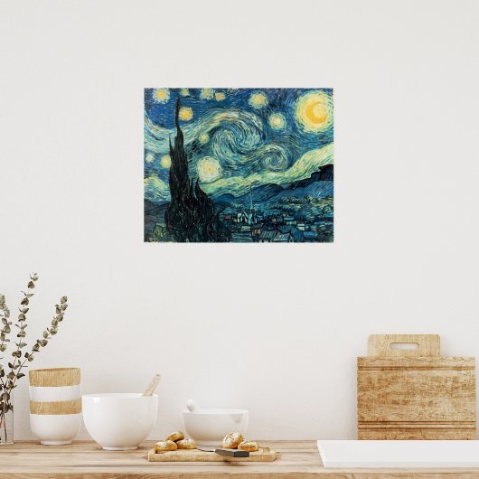 Vincent Van Gogh - Sterrennacht Poster (Keuken)