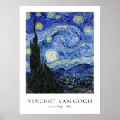 Vincent Van Gogh Sterrennacht Poster (Voorkant)
