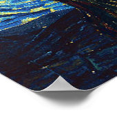 Vincent Van Gogh - Sterrennacht Poster (Hoek)