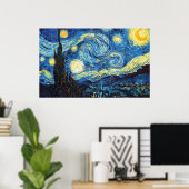 Vincent Van Gogh - Sterrennacht Poster (Thuiskantoor)