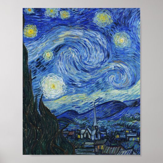 Vincent Van Gogh - Sterrennacht Poster (Voorkant)