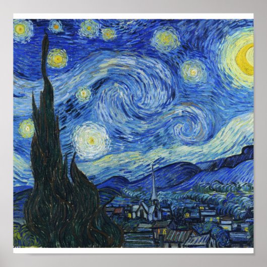 Vincent Van Gogh - Sterrennacht Poster (Voorkant)