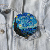 Vincent van Gogh, Sterrennacht  Ronde Button 4,0 Cm (In situ)