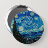 Vincent van Gogh, Sterrennacht  Ronde Button 4,0 Cm (Voorkant /achterkant)