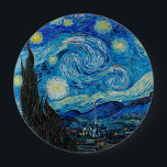 Vincent van Gogh, Sterrennacht  Ronde Button 4,0 Cm<br><div class="desc">Sterrennacht,  beroemd schilderij van Vincent van Gogh</div>