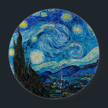Vincent van Gogh, Sterrennacht Ronde Button 4,0 Cm<br><div class="desc">Sterrennacht,  beroemd schilderij van Vincent van Gogh</div>