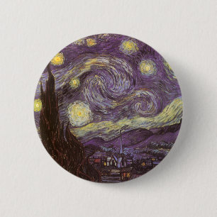 Vincent van Gogh - Sterrennacht Ronde Button 5,7 Cm