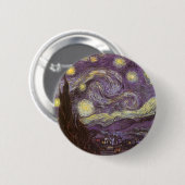 Vincent van Gogh - Sterrennacht Ronde Button 5,7 Cm (Voorkant /achterkant)