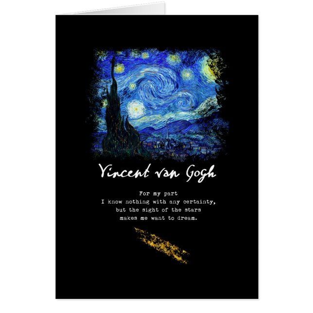 Vincent Van Gogh. Sterrennacht schilderkunst (Voorkant)